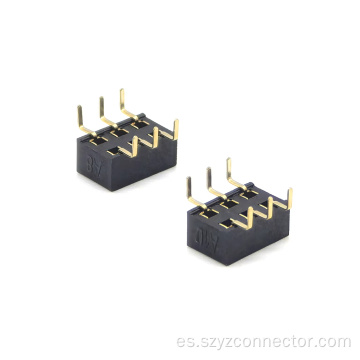 Encabezado femenino de 2.54 mm Pitch Dual Fila